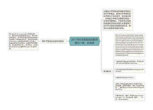 2017年6月英语四级翻译每日一练：自驾游