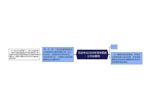 司法考试2009年司考预测：公司法案例