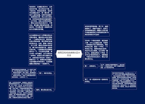 提高四级阅读速度的四大方法