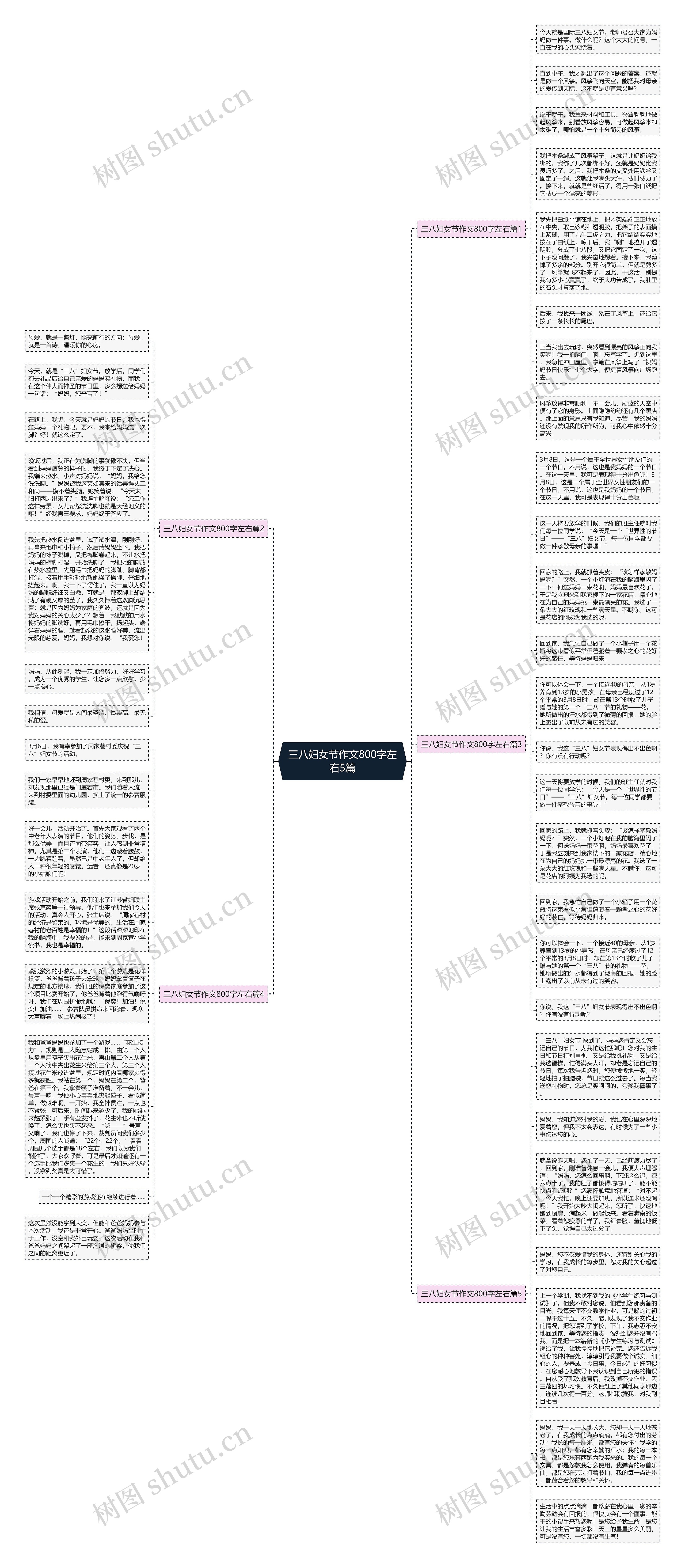 三八妇女节作文800字左右5篇思维导图