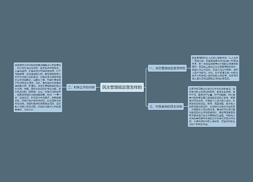 民主管理规定是怎样的