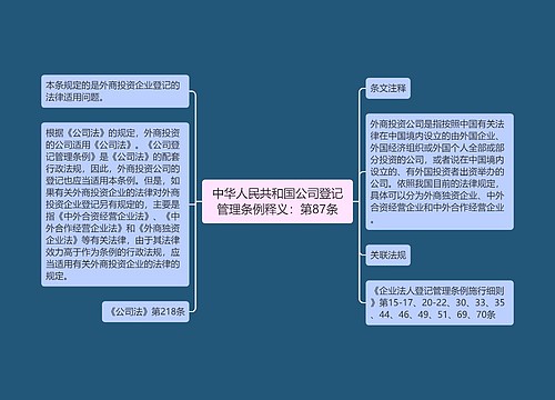 中华人民共和国公司登记管理条例释义：第87条