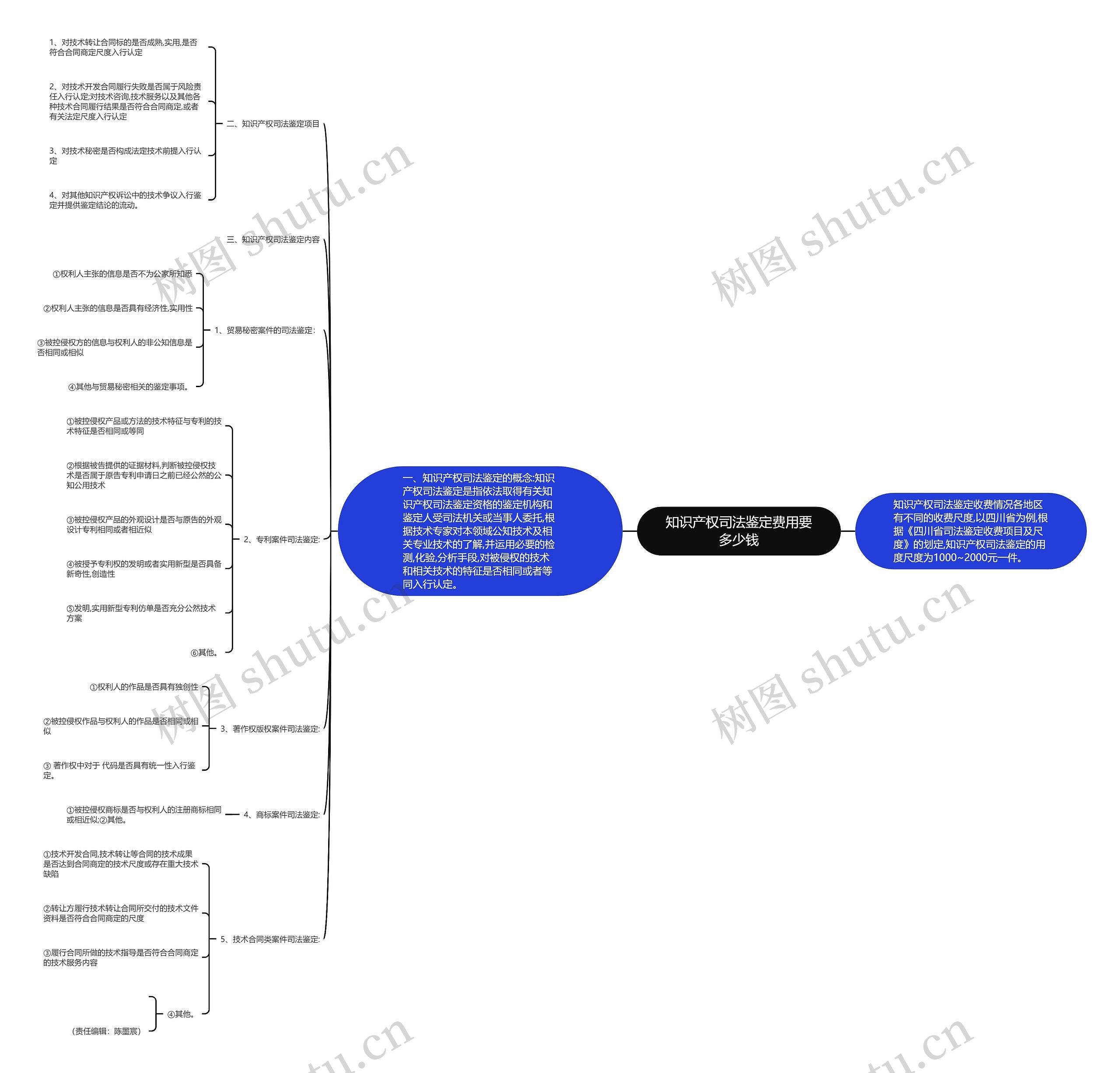知识产权司法鉴定费用要多少钱思维导图