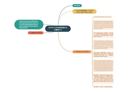 2016年12月英语四级作文及翻译(十)