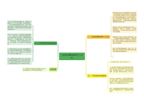 三级残疾精神病有什么补助