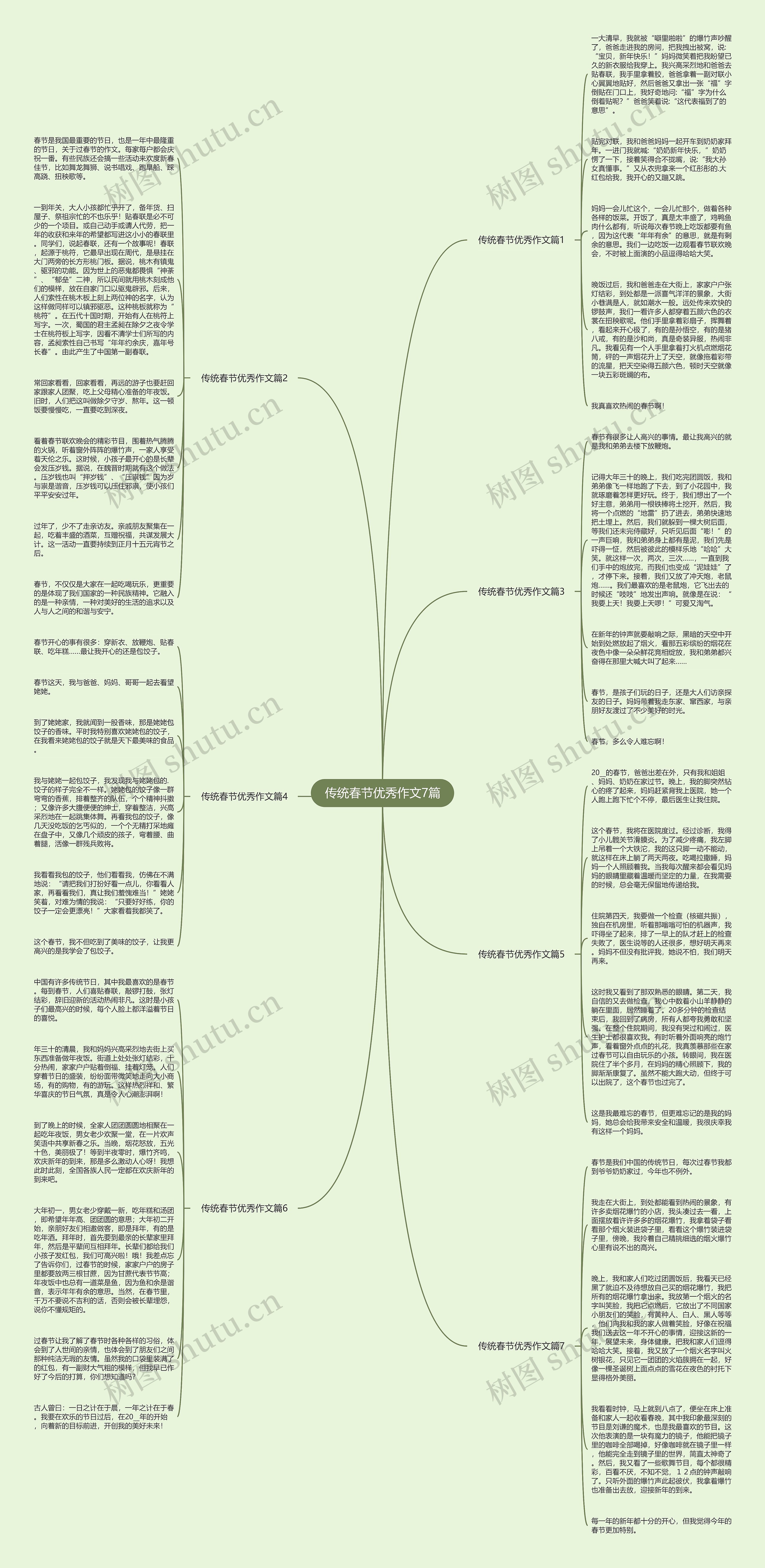 传统春节优秀作文7篇思维导图
