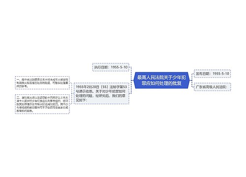 最高人民法院关于少年犯罪应如何处理的批复