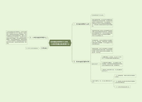 轻伤鉴定结果多久出来，人体轻伤鉴定标准是什么