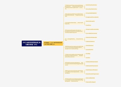 2021考研英语四级词汇练习题及答案（43）