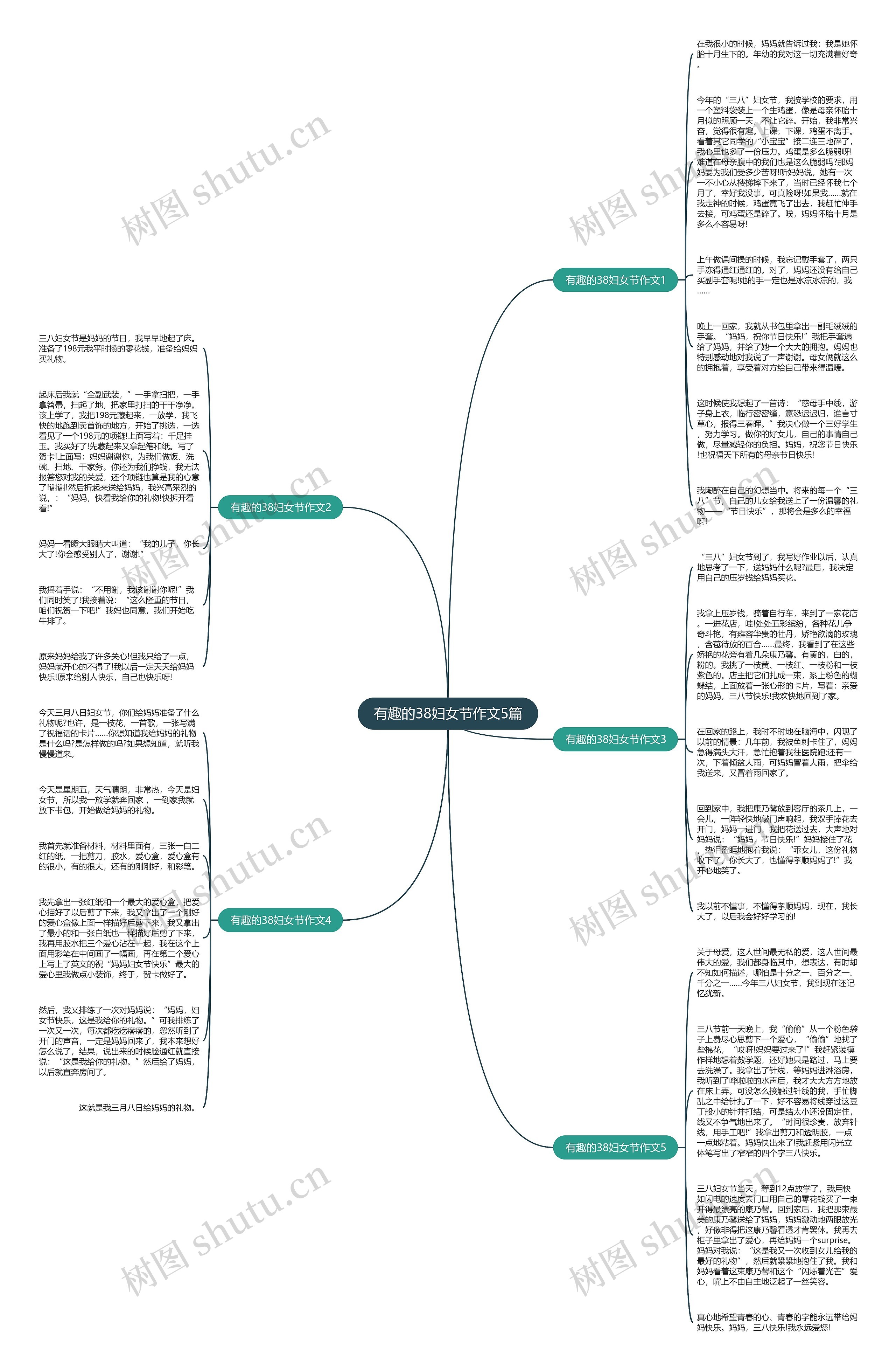 有趣的38妇女节作文5篇思维导图