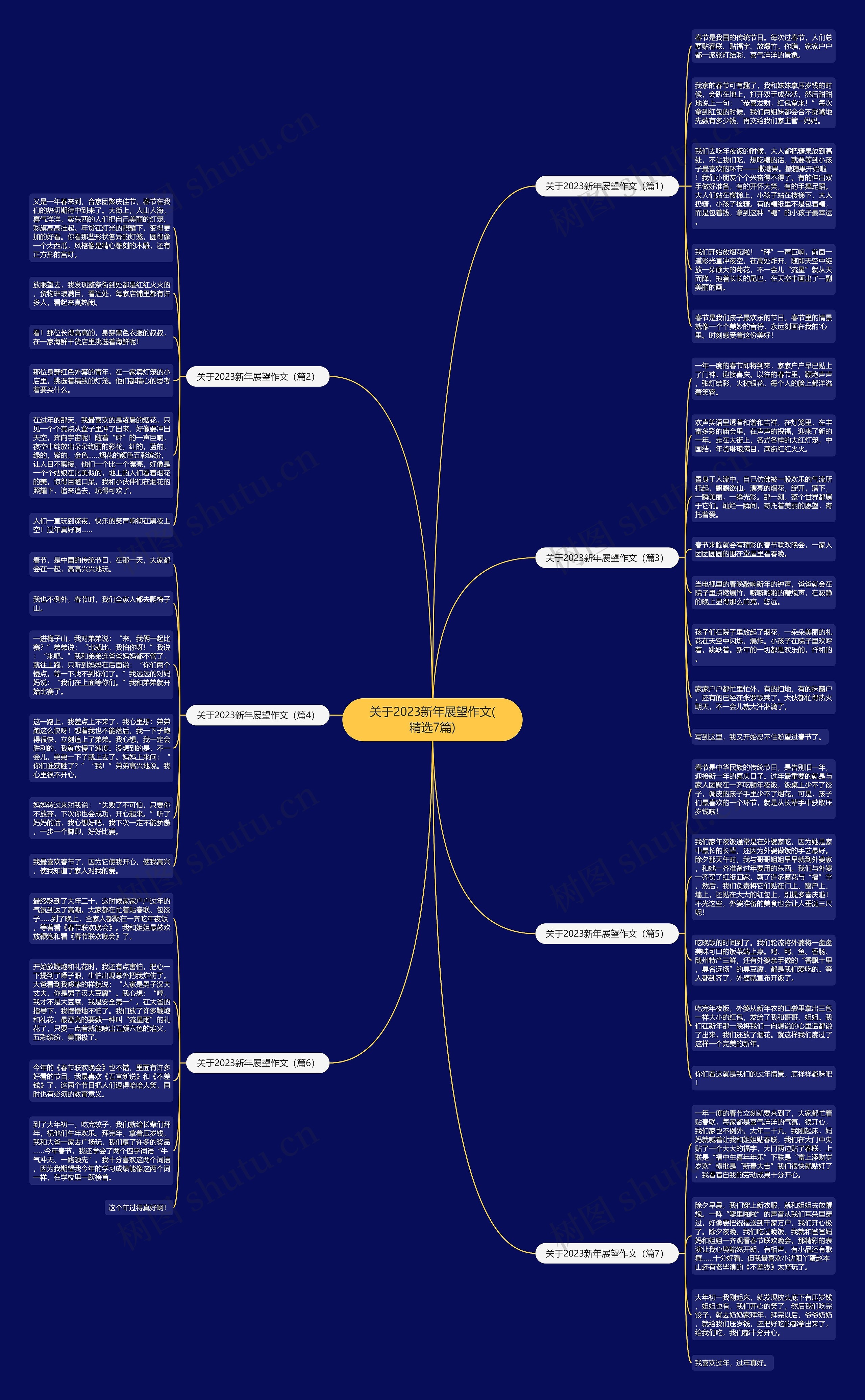 关于2023新年展望作文(精选7篇)思维导图