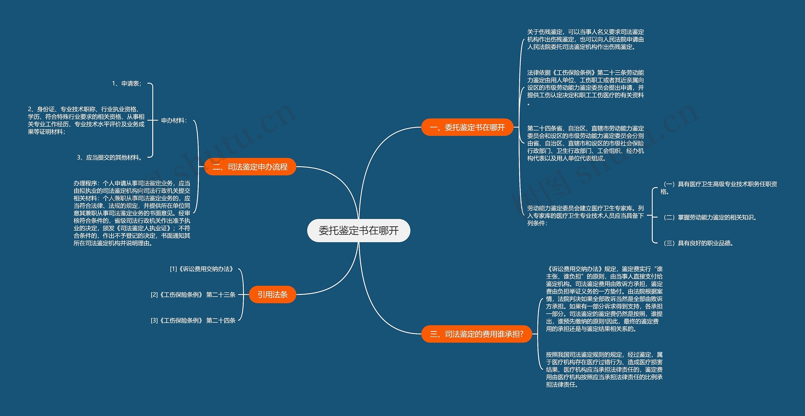 委托鉴定书在哪开思维导图