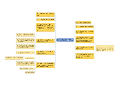 国际经济法贸易术语巧记