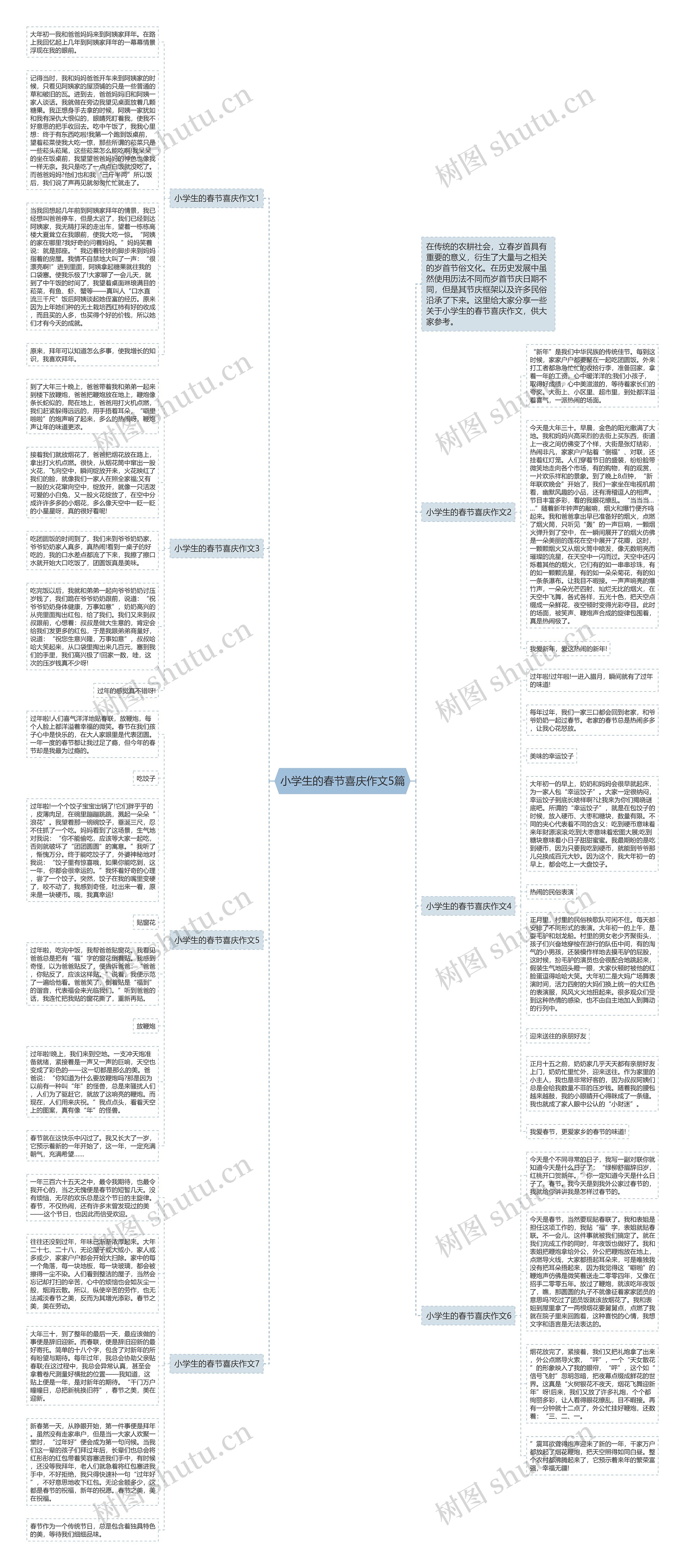 小学生的春节喜庆作文5篇思维导图