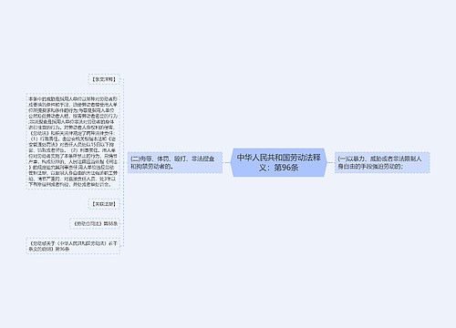 中华人民共和国劳动法释义：第96条