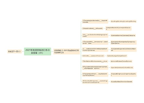 2021年英语四级词汇练习及答案（41）