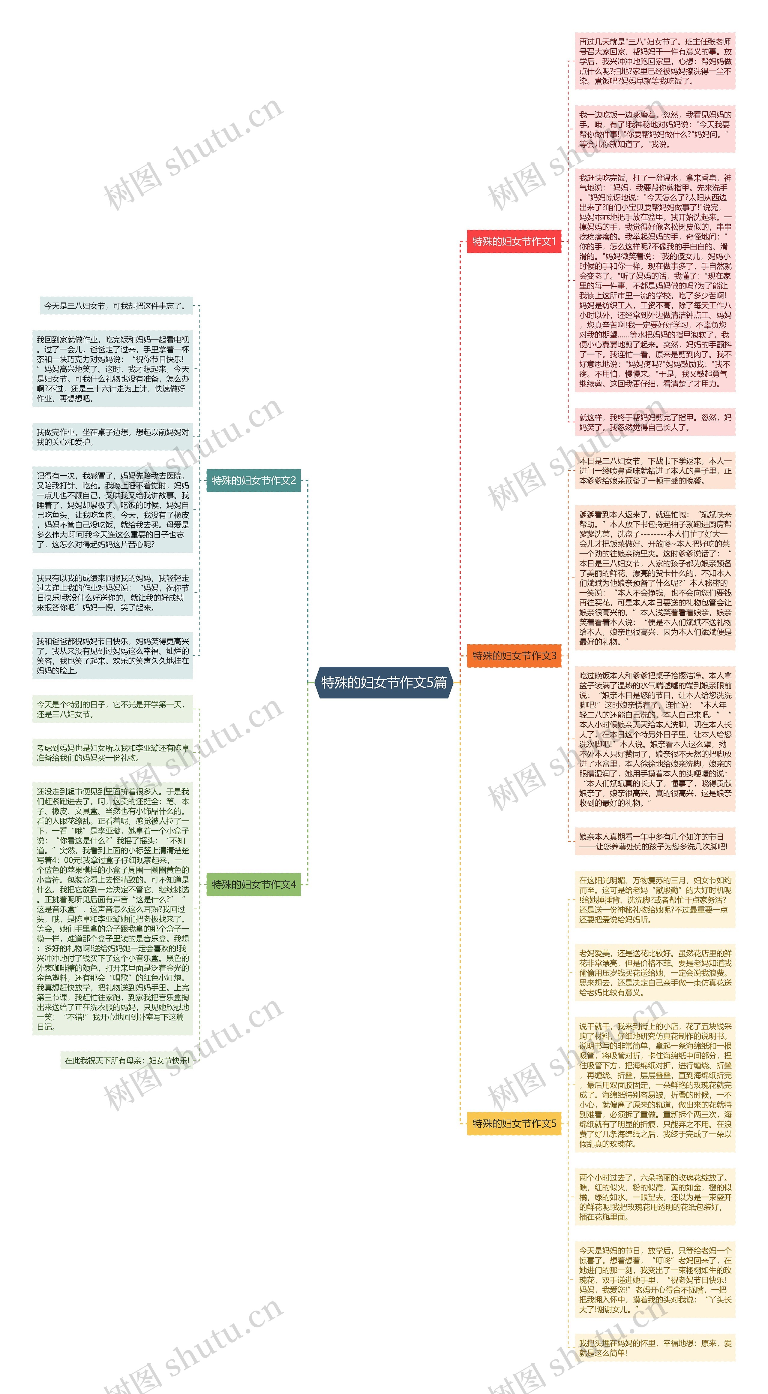 特殊的妇女节作文5篇思维导图