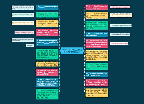 2016年12月英语四级词汇语法练习题 第027组