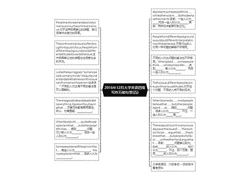 2016年12月大学英语四级写作万能句型(五)