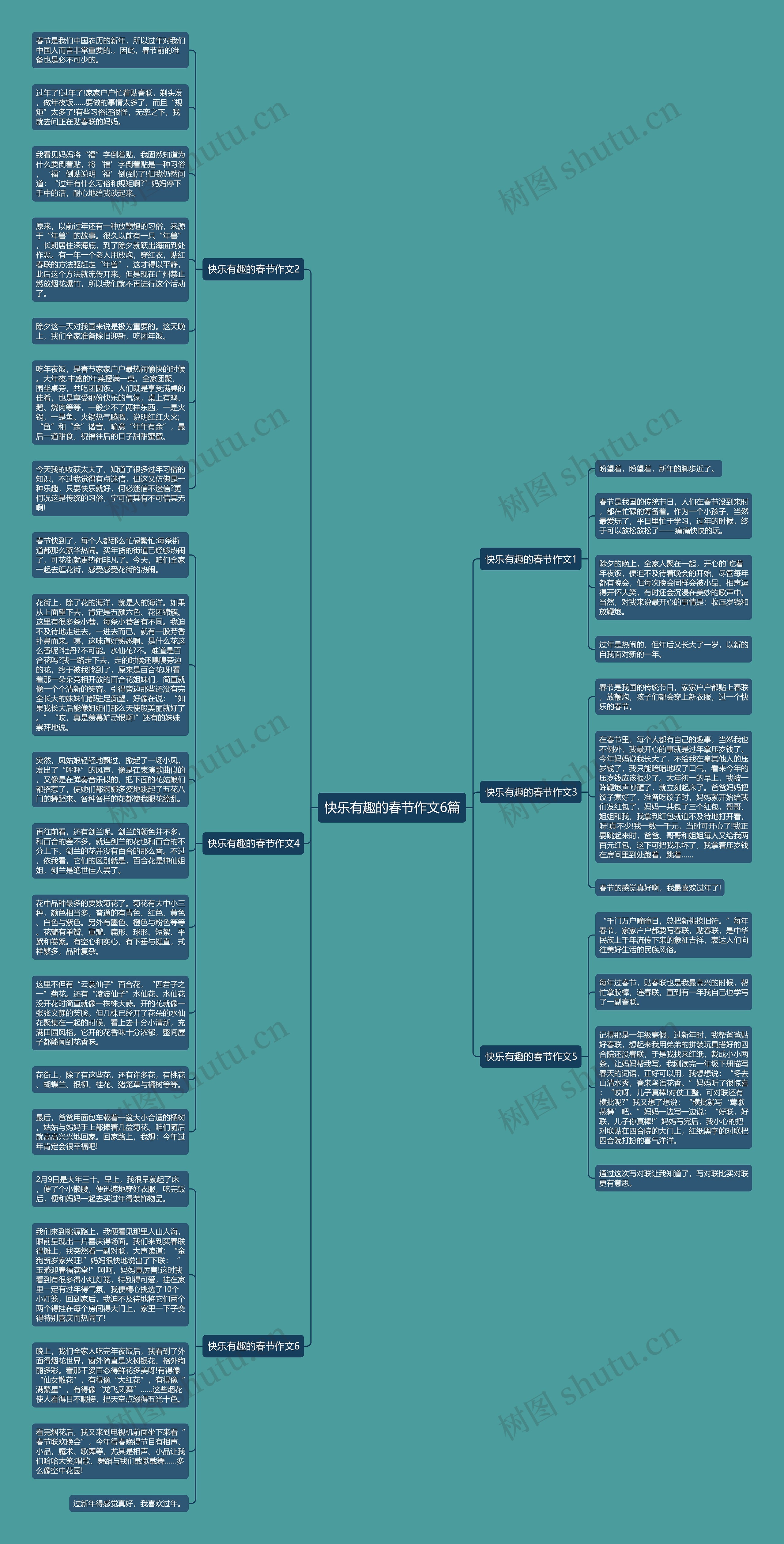 快乐有趣的春节作文6篇思维导图