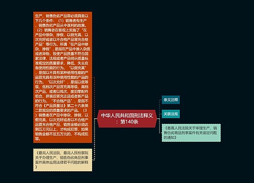 中华人民共和国刑法释义：第140条