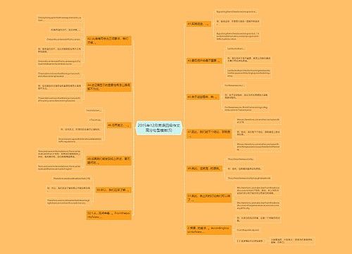 2015年12月英语四级作文高分句型模板(5)
