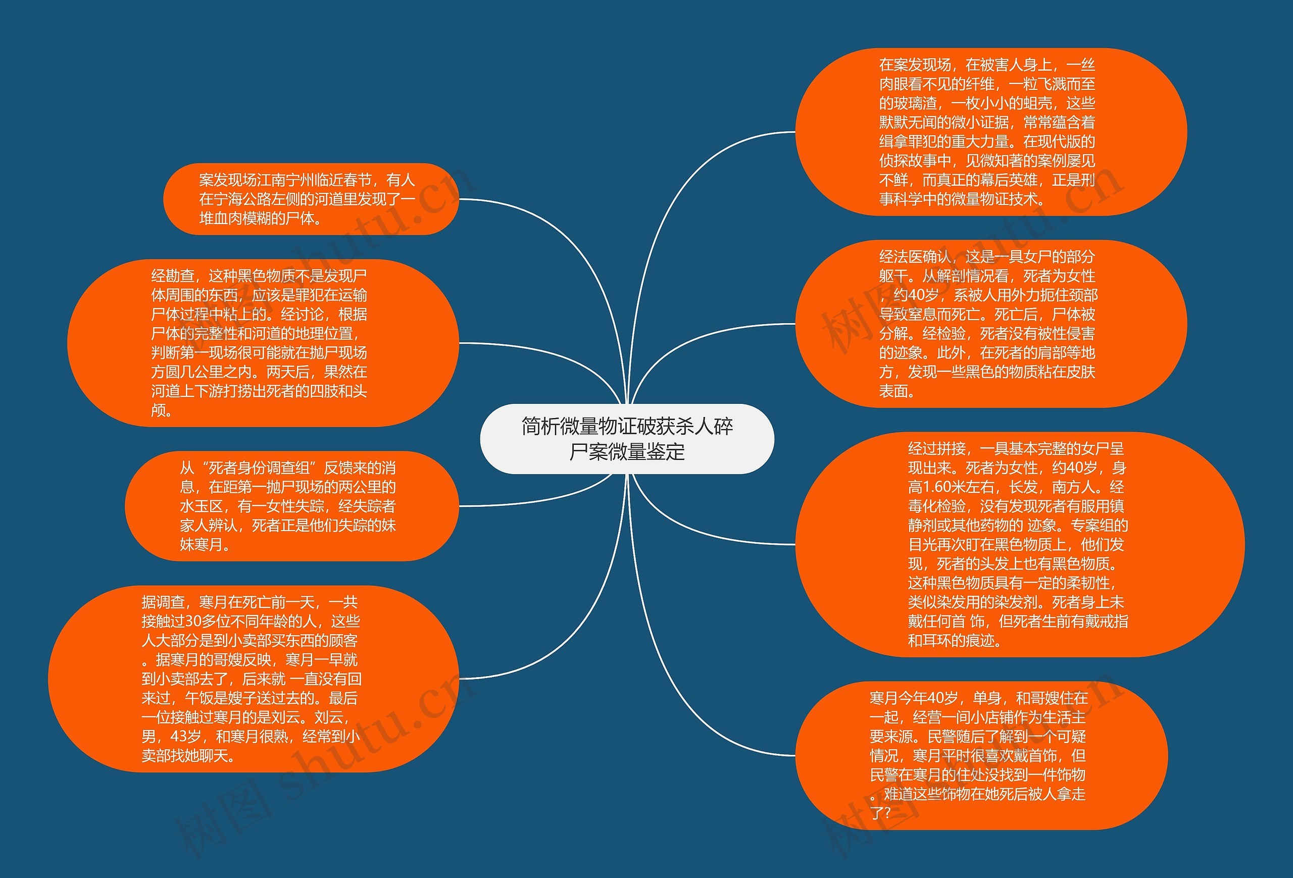 简析微量物证破获杀人碎尸案微量鉴定思维导图