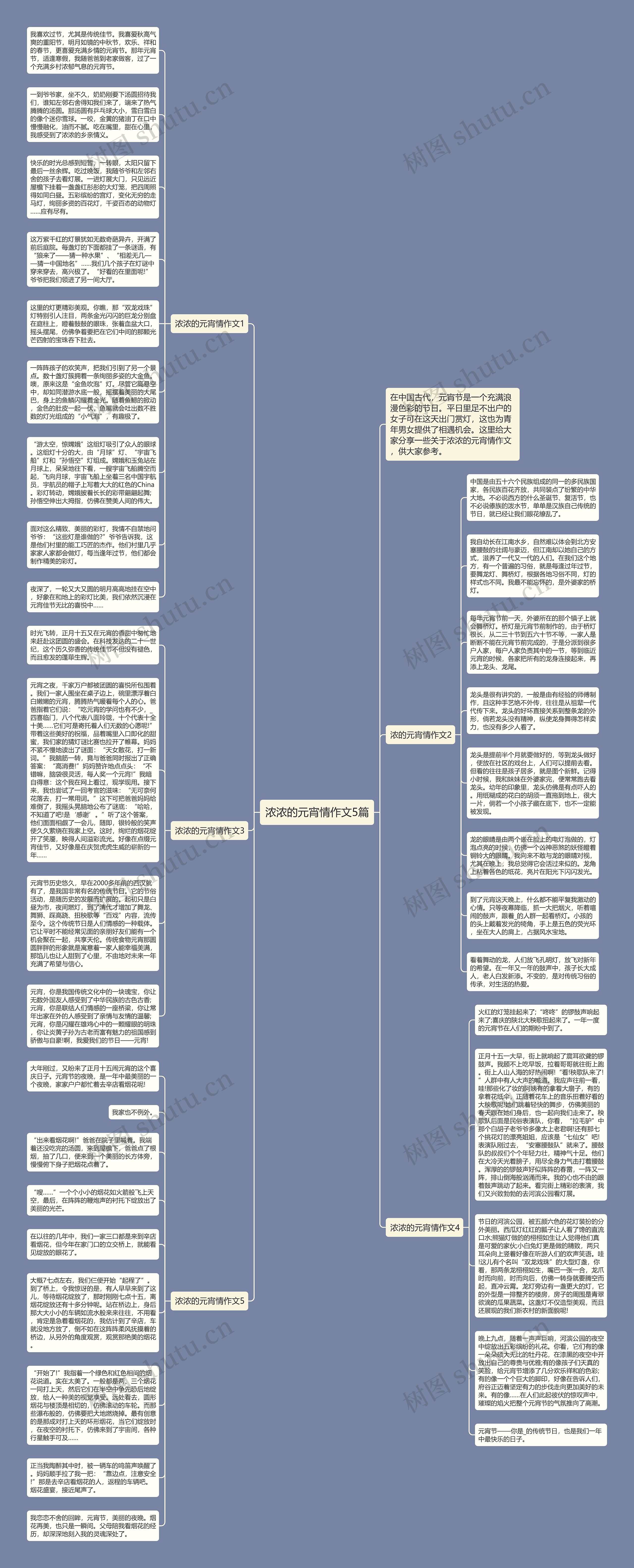 浓浓的元宵情作文5篇思维导图