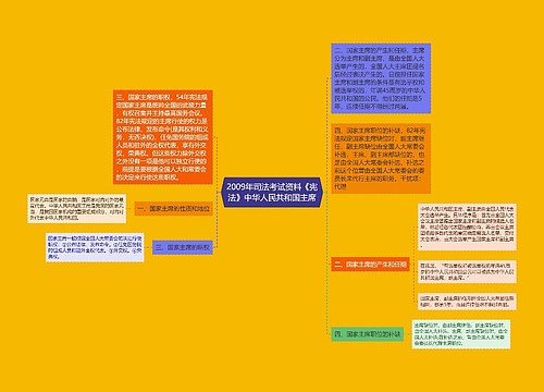 2009年司法考试资料《宪法》中华人民共和国主席