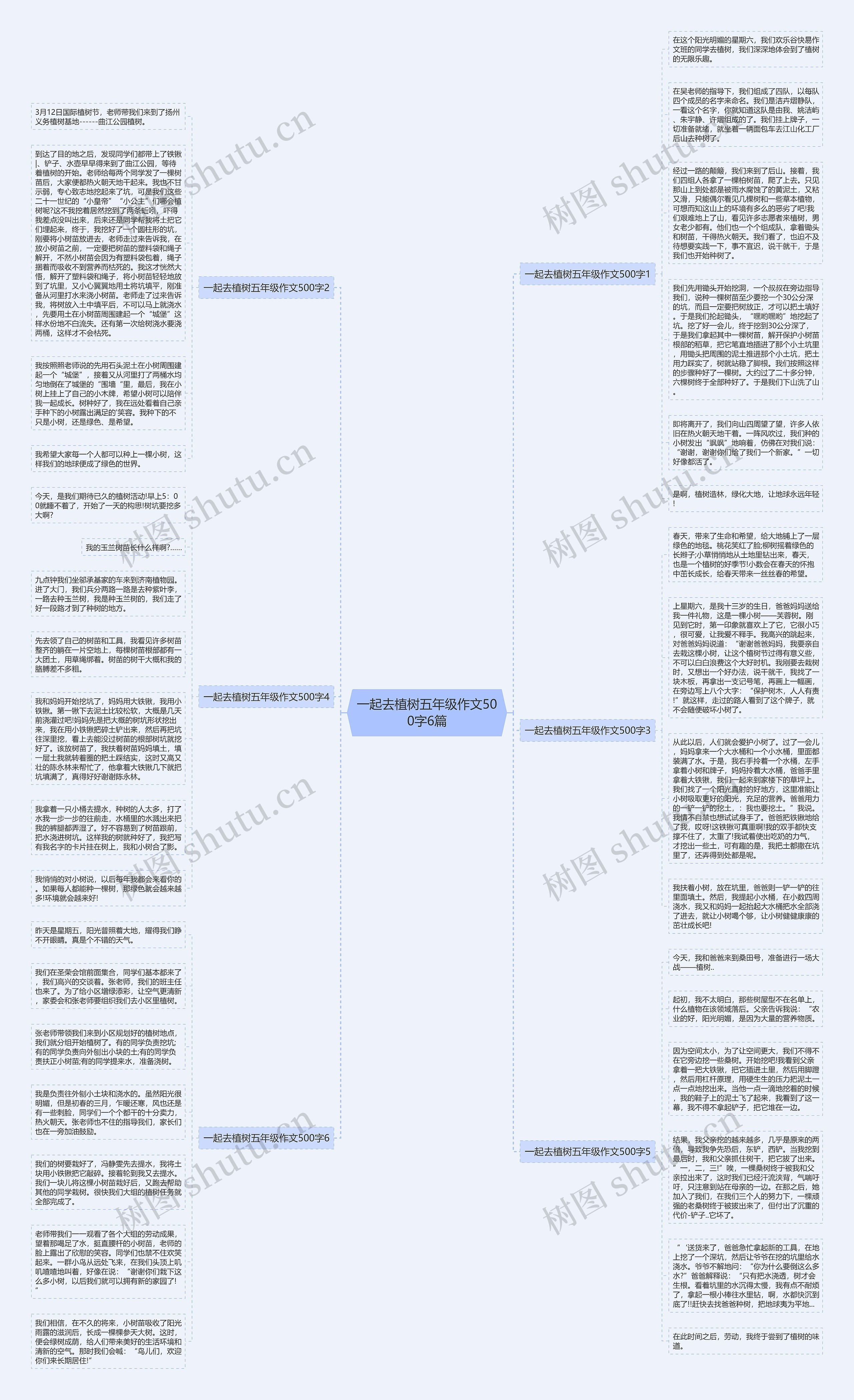 一起去植树五年级作文500字6篇
