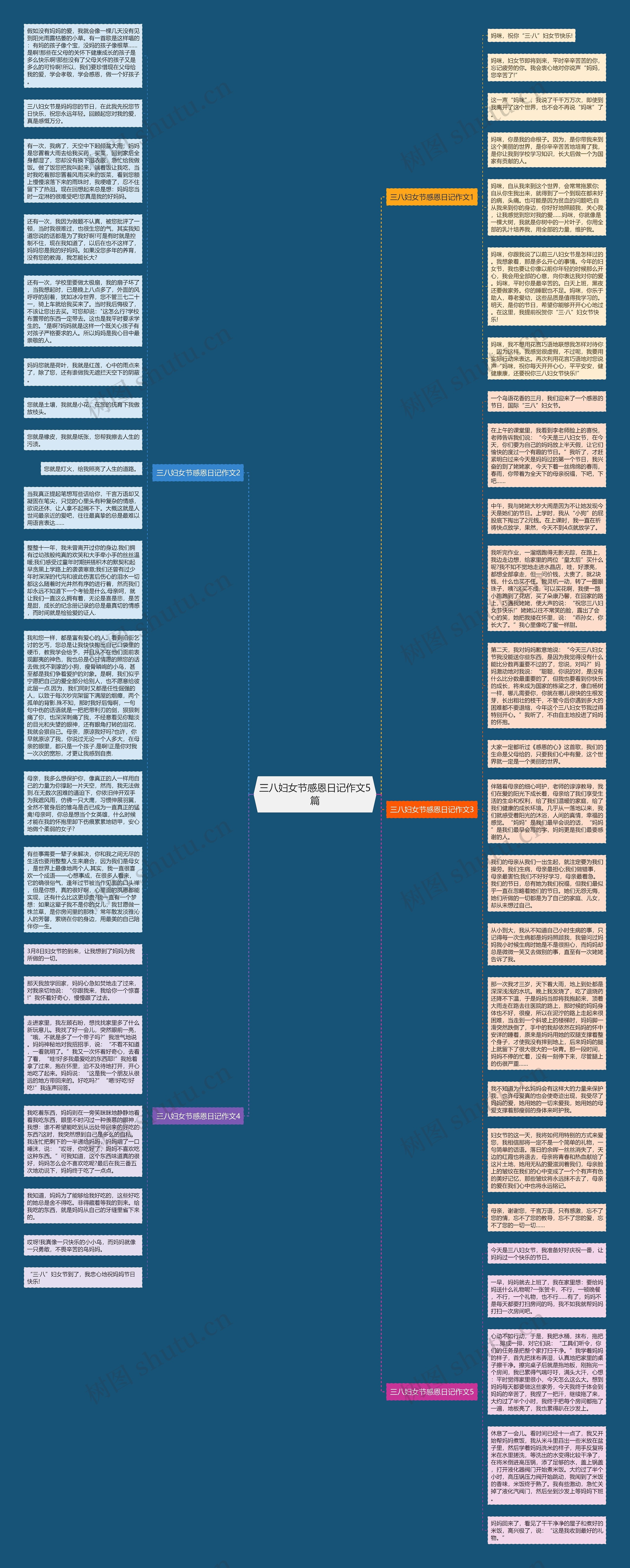 三八妇女节感恩日记作文5篇思维导图