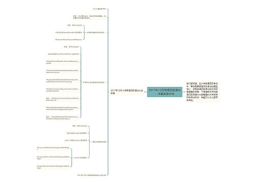 2017年12月英语四级语法：非真实条件句