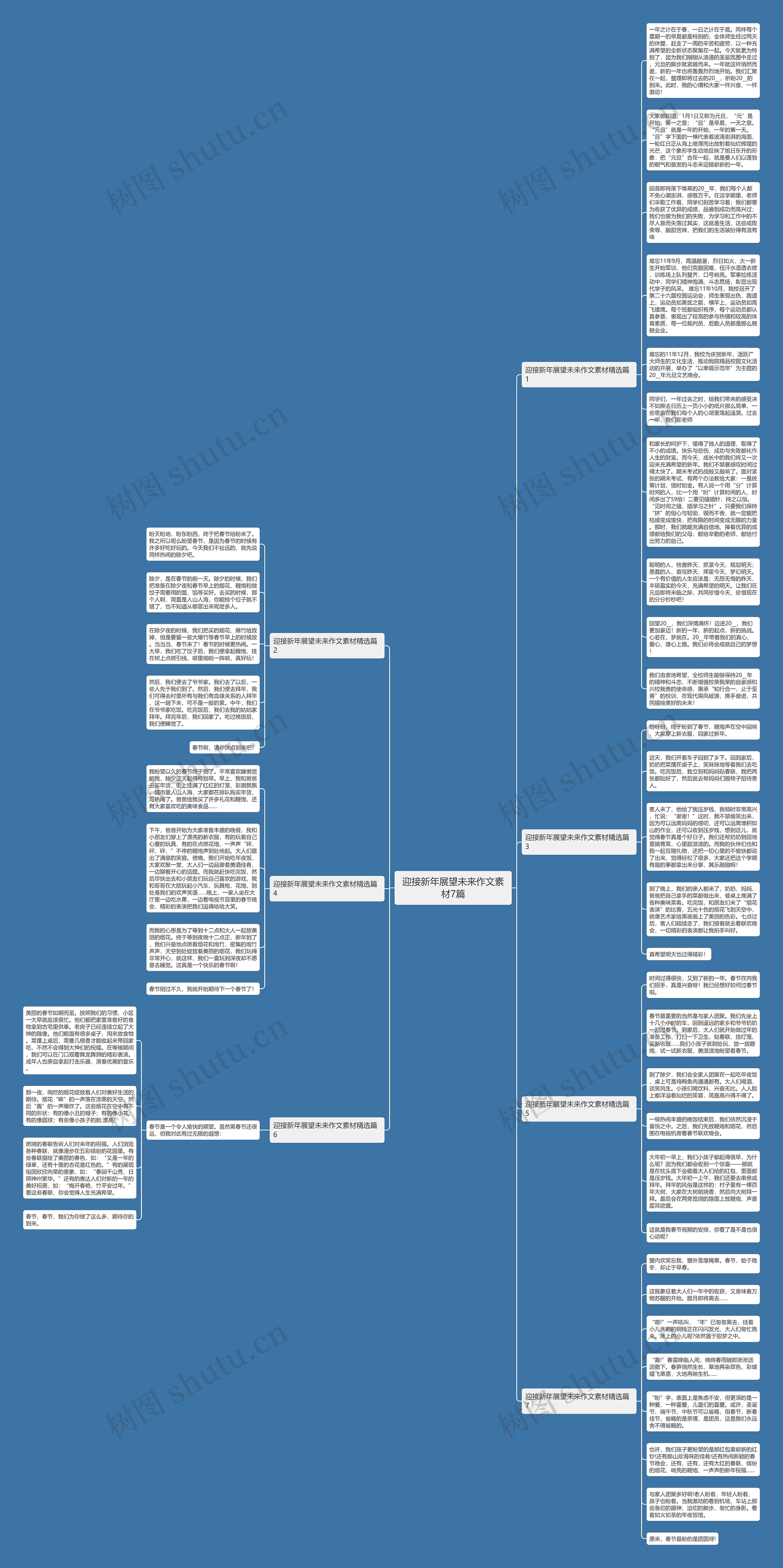 迎接新年展望未来作文素材7篇思维导图
