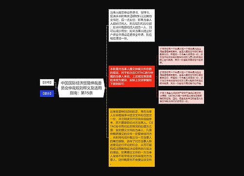 中国国际经济贸易仲裁委员会仲裁规则释义及适用指南：第15条