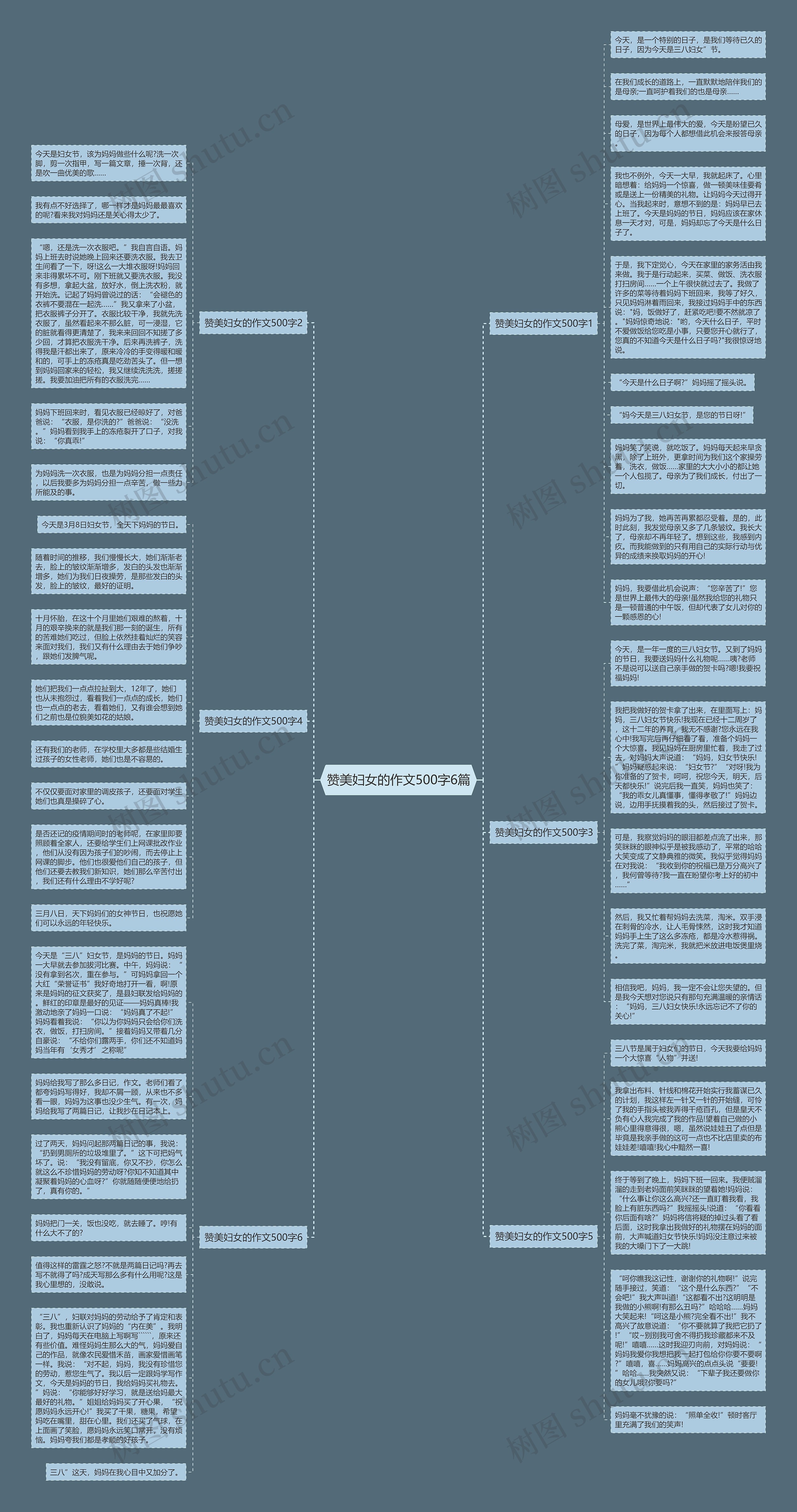 赞美妇女的作文500字6篇思维导图