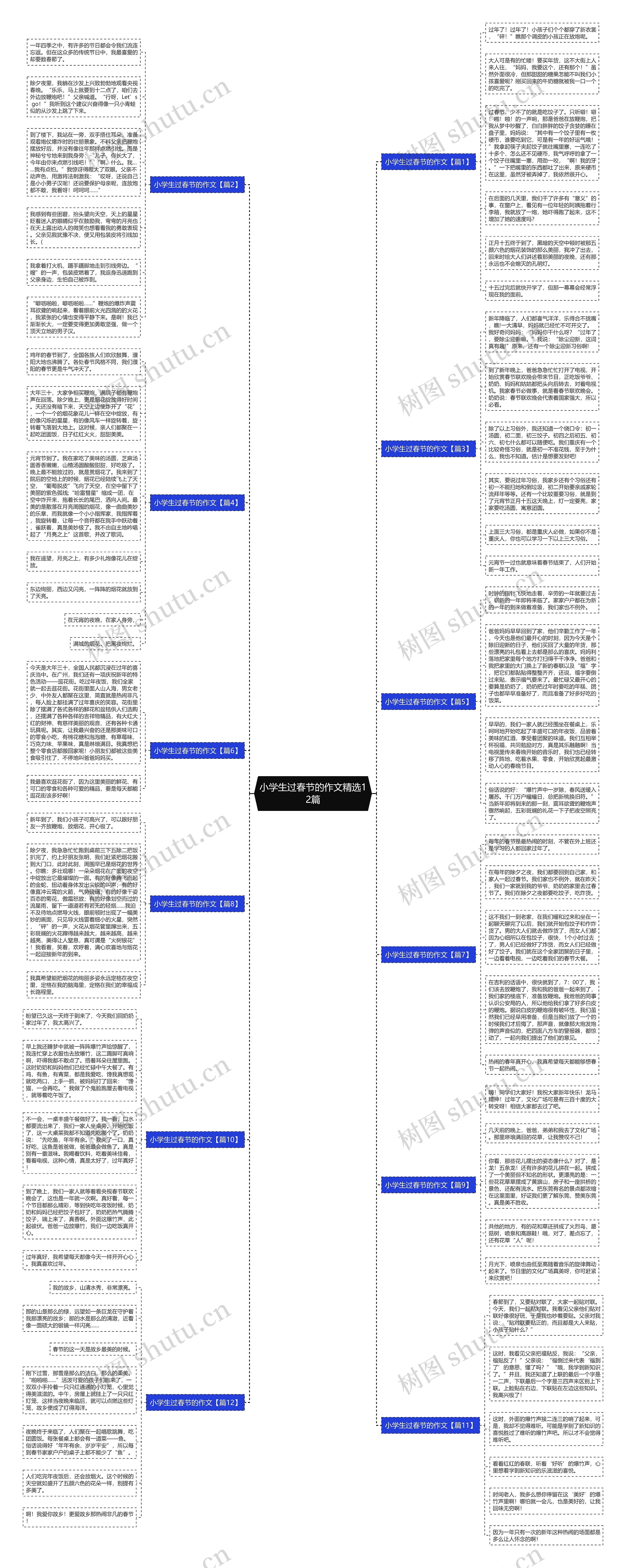 小学生过春节的作文精选12篇思维导图