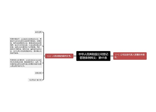 中华人民共和国公司登记管理条例释义：第41条