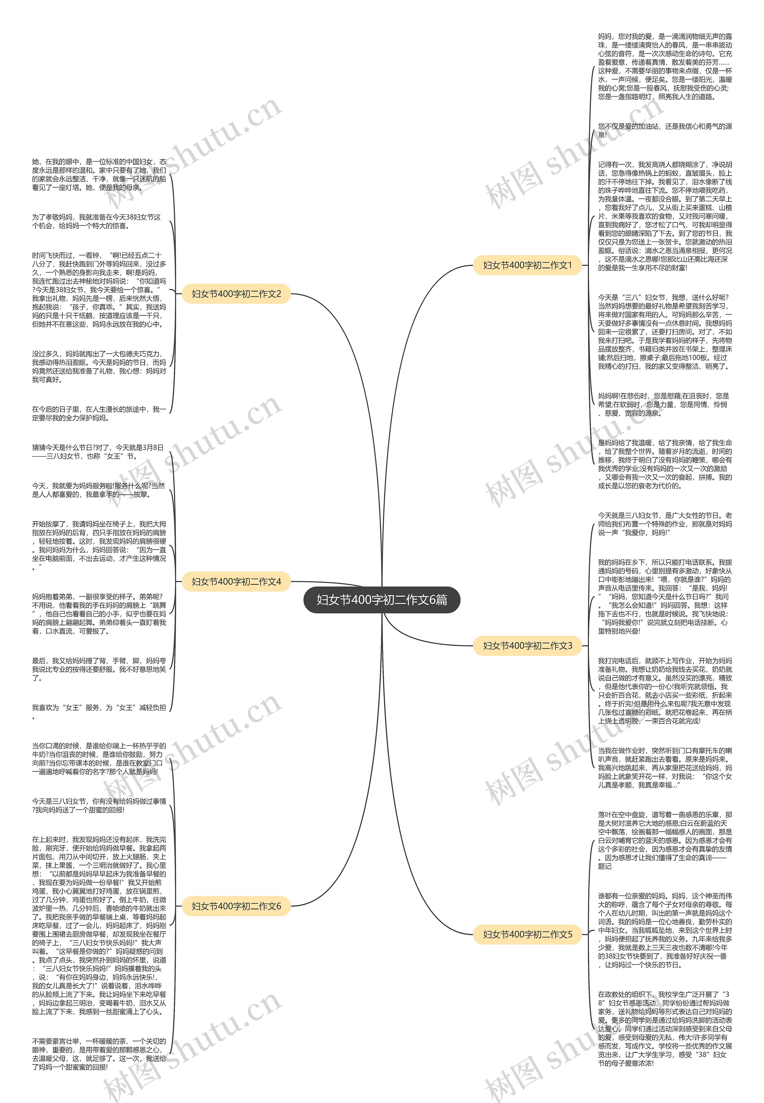 妇女节400字初二作文6篇思维导图