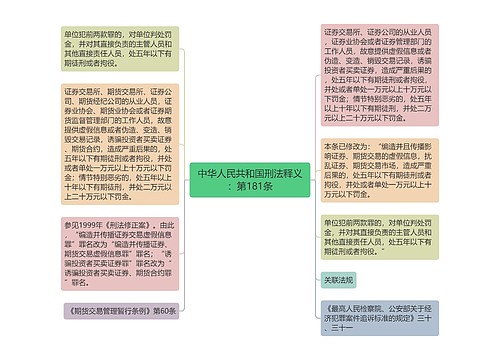 中华人民共和国刑法释义：第181条