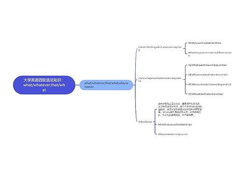 大学英语四级语法知识：what/whatever;that/what