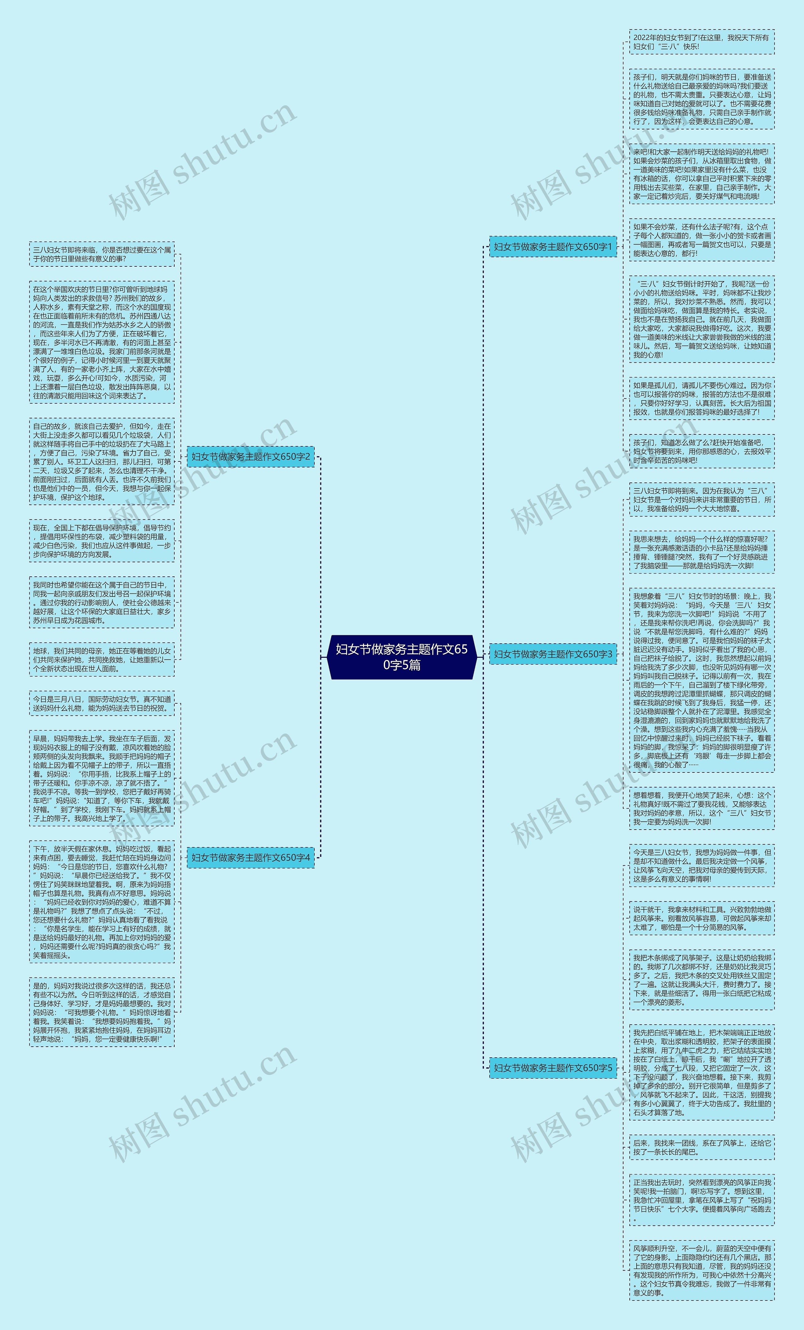妇女节做家务主题作文650字5篇思维导图