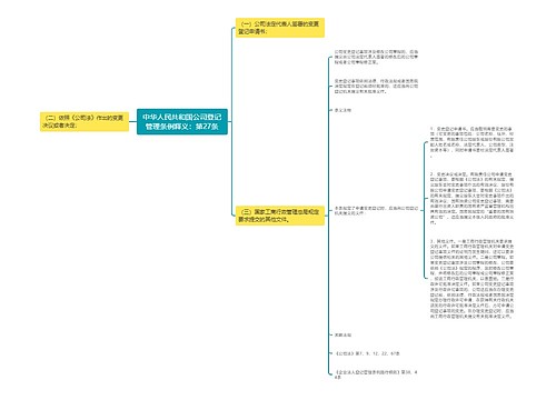 中华人民共和国公司登记管理条例释义：第27条