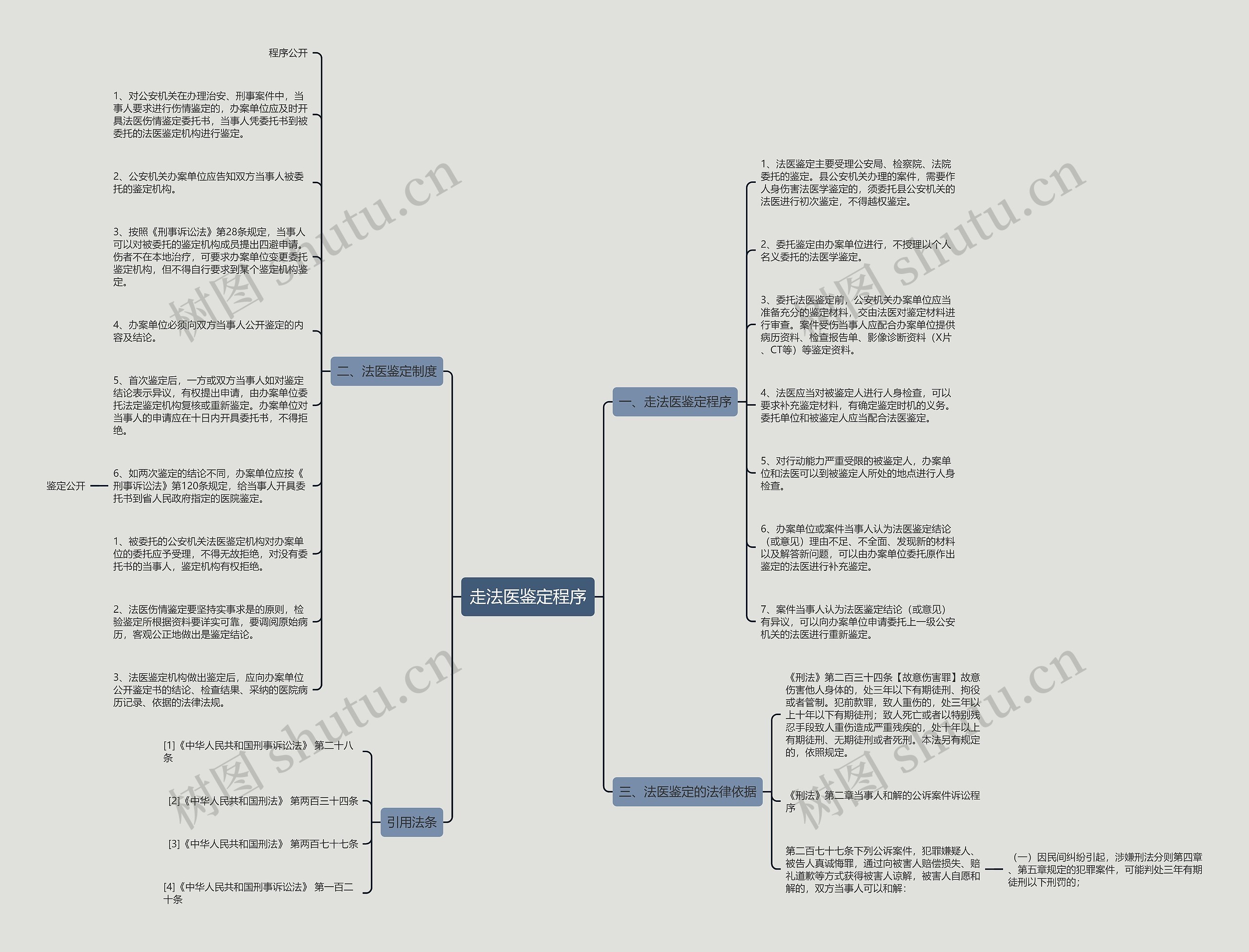 走法医鉴定程序思维导图