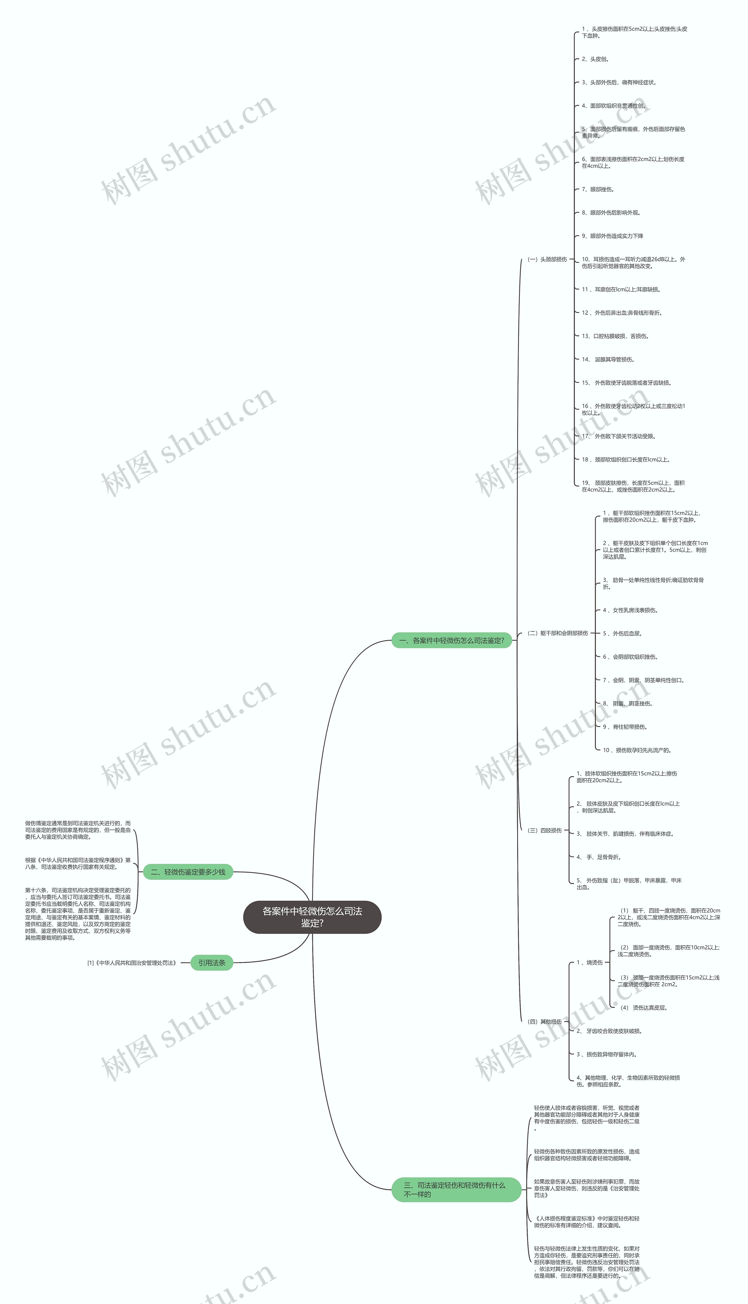 各案件中轻微伤怎么司法鉴定?思维导图