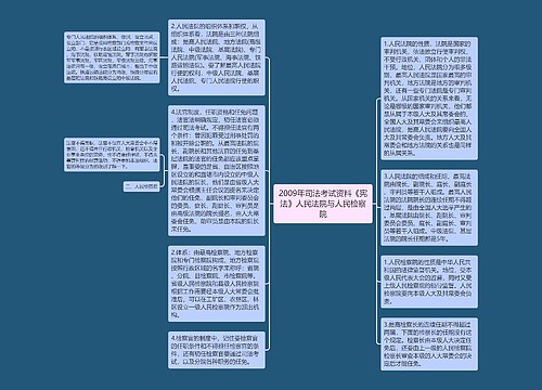 2009年司法考试资料《宪法》人民法院与人民检察院