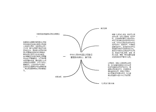 中华人民共和国公司登记管理条例释义：第70条