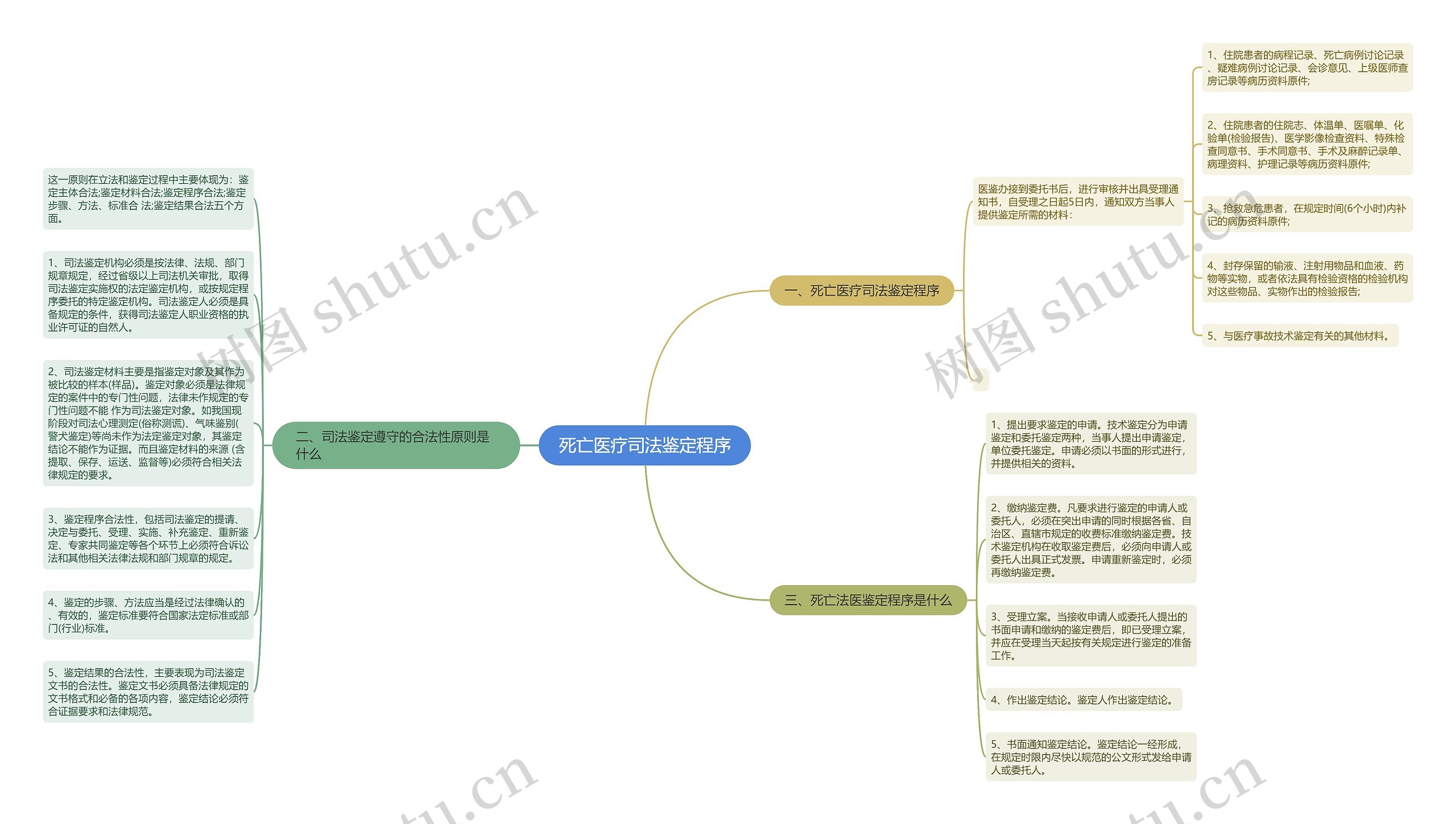 死亡医疗司法鉴定程序思维导图