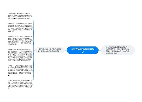 司法考试如何做到抓大放小