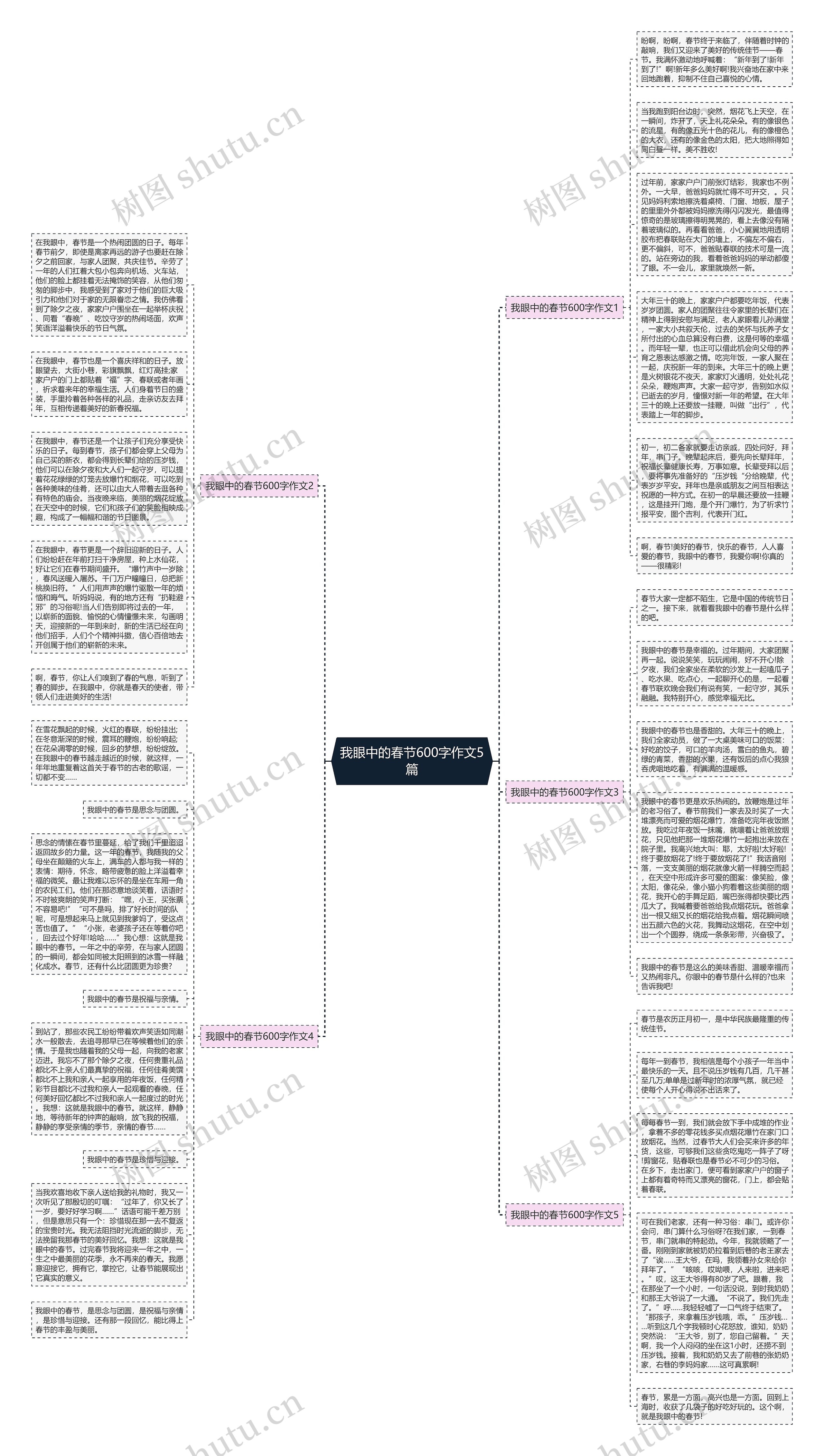 我眼中的春节600字作文5篇思维导图