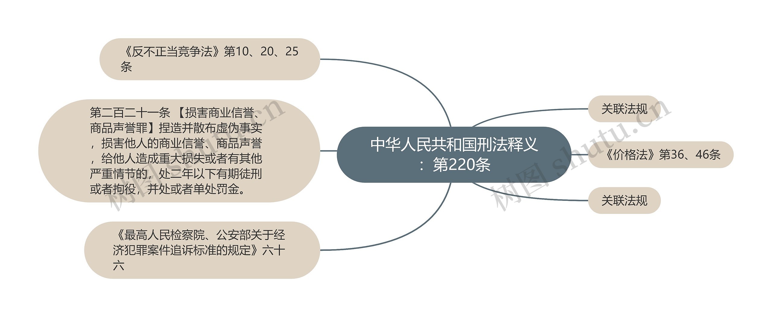 中华人民共和国刑法释义：第220条思维导图